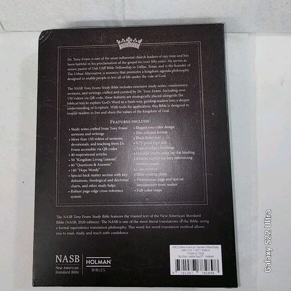 NASB Tony Evans Study Bible, Powder Blue LeatherTouch, Indexed, Black Letter, S, - Picture 5 of 7